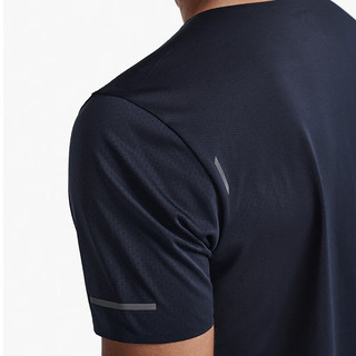 2XULight Speed系列运动T恤男透气短袖夏季跑步半袖圆领吸湿排汗 黑色/黑色反光 XL
