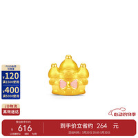 周大福 甜美童话足金黄金转运珠 城堡 EOR1061