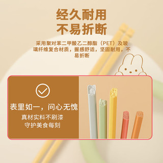 康巴赫（KBH）合金筷子个人专用筷家用耐高温不发霉防滑五色分食筷装