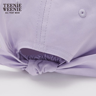 Teenie Weenie小熊2024夏装甜美蝴蝶结棒球帽青春活力女士帽子 浅紫色 FRE