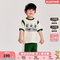 PawinPaw卡通小熊童装2024年夏季男女童大童-上下套装 Green绿色/40 090