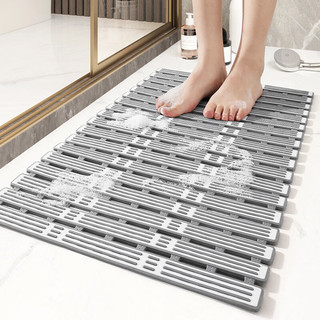 大江 浴室防滑垫淋浴地垫卫生间防滑垫40*90cm 格点-灰白