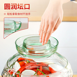 天喜（TIANXI）泡菜坛子家用加厚密封罐透明大容量咸菜罐泡酒罐腌菜坛子 20斤装