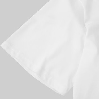 海一家简约基础短T2024年夏季字母装饰男士短袖T恤 米白花纹G0 180/96A