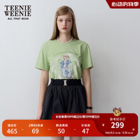 Teenie Weenie【凉感速干】小熊2024年夏季曼波薄荷绿短袖T恤 浅绿色 170/L