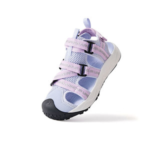 安德玛（Under Armour）儿童男女中大童鞋夏季包头沙滩鞋透气中性魔术贴运动凉鞋2421506 紫色 40码