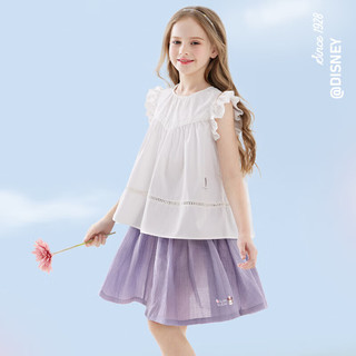 迪士尼女童裙子儿童夏薄款天丝半身裙中大童短裙 M241112山茶粉 170cm 