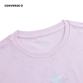 Converse匡威儿童童装女童短袖T恤2024夏季上衣CNVG-TE-G090 淡紫色 90/52