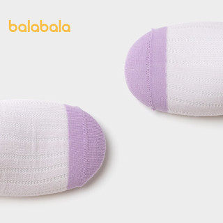 巴拉巴拉女童袜子儿童网眼袜夏季薄款透气短袜两双装 红紫色调00367 120cm