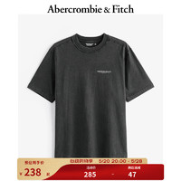 ABERCROMBIE & FITCHAF男装 24春夏复古风经典Logo款宽松T恤短袖KI123-4160 黑色 S  (175/92A)