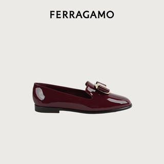 菲拉格慕（Ferragamo）女士红色Vara铭牌乐福鞋 0768947_1D _ 60/36.5 