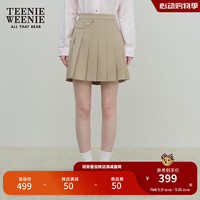 Teenie Weenie小熊女装2024年夏季新款学院风简约百褶裙半身裙短裙 深