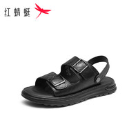 红蜻蜓2024夏季时尚防滑沙滩鞋户外透气凉拖鞋男 WTT24112黑色39