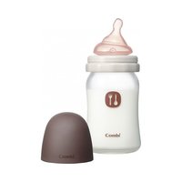 Combi 康贝 自营｜CombiTeteo奶瓶哺乳瓶耐热玻璃160毫升（S尺寸）摩卡奶嘴