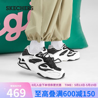 SKECHERS 斯凯奇 女子气泡熊猫鞋老爹鞋149983 白色/黑色/WBK 35