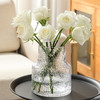 木丁丁 冰川玻璃花瓶 北欧轻奢水晶假仿真干花餐桌简约水养培植物摆件 冰川切口花瓶