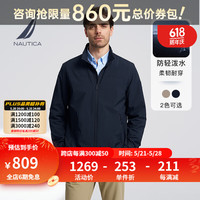 诺帝卡（NAUTICA）男装24春夏防轻溅水立领薄外套夹克男 JE4101 藏青4NV L