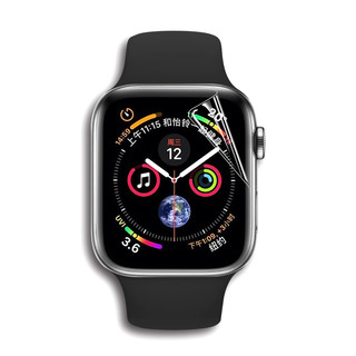 pzoz 派兹 适用于苹果iwatch手表水凝膜applewatch6保护s4钢化膜4代se2全覆盖1全包3全屏贴膜38/40/42/44mm软膜5（iphone 其他型号、iwatch1/2/3 38mm 9D柔性水凝膜）