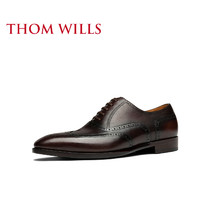 THOM WILLS 威世 ThomWills牛津鞋男手工擦色复古真皮布洛克鞋Brogue商务正装皮鞋
