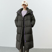 FANILANEN范思蓝恩22F4310黑色长款羽绒服女冬季新款韩版加厚鹅绒服
