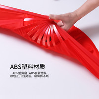 逍遙勁 功夫扇太極紅色響扇中國風兒童節舞蹈折扇雪扇子8寸一尺折疊武術