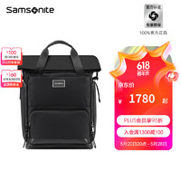 Samsonite 新秀丽 电脑包时尚学院风双肩包 休闲旅行包时尚潮型背包男 TM7 黑色-中号