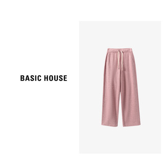 Basic House/百家好宽松百搭纯色秋冬时尚简约休闲裤B0633B5V362 灰色 M