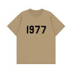 EAGLE ESSENTIALS美式潮牌1977植绒短袖男女纯棉T恤宽松休闲百搭半袖 卡其色 3XL