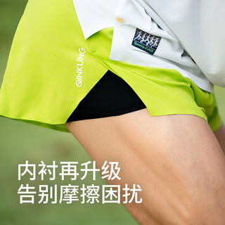 QINKUNG轻功 三分训练跑步短裤3.0 男款女款 女款黑色 XL