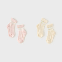 戴维贝拉 儿童短袜2024夏季女童轻薄袜子宝宝弹力童袜