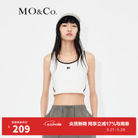 MO&Co;. 摩安珂 美背运动背心时尚防晒内搭外穿 本白色 S/160
