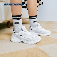 SKECHERS 斯凯奇 官方outlets 男女同款情侣鞋厚底休闲鞋小白鞋老爹鞋运动鞋