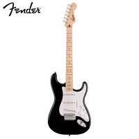 PLUS会员：Fender 芬达 吉他音速sonic ST型单枫木指板白色护板电吉他 黑色
