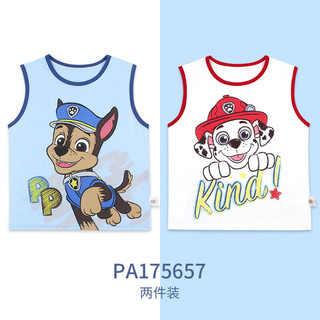 汪汪队立大功（PAW PATROL）儿童背心男童A类卡通打底衫夏季柔棉宝宝无袖T恤 PA175657  130