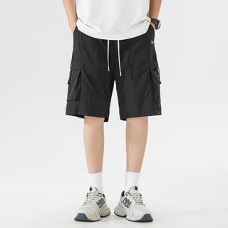 夏季休闲五分裤立体口袋简约透气青年运动户外工装裤