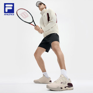 FILA 斐乐官方男鞋POTENZA性能网球鞋2024夏新款火力鞋运动综训鞋 泡沫白-WG