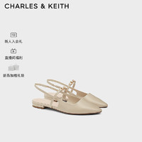 CHARLES&KEITH24夏新品法式尖头平底玛丽珍包头凉鞋CK1-70920144