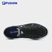 FILA FUSION斐乐潮牌女鞋POP III SE滑板生活鞋2024夏帆布鞋 黑/雪白-BS 39