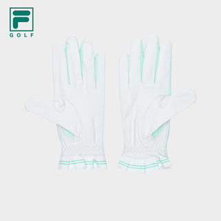 FILA 斐乐女子手套2024春季简约撞色渐变高尔夫运动手套 豆青绿-LG XL