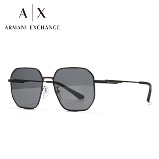Emporio Armani明星同款阿玛尼ARMANI眼镜飞行员框太阳镜男士遮阳墨镜EA2099 0EA2154D-300187黑色