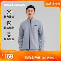 SKECHERS 斯凯奇 外套空气棉2023年冬新款男休闲运动户外跑步骑行衣