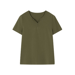 法贝莎品牌短袖女T恤基础款百搭休闲时髦上衣显瘦2024年夏季 绿色 M