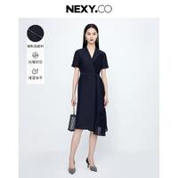 NEXY.CO 奈蔻 夏季新款商务办公OL气质时尚设计感连衣裙女收腰显瘦
