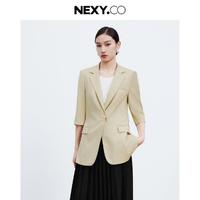 NEXY.CO 奈蔻 24夏新款气质时尚百搭简约通勤西装外套女