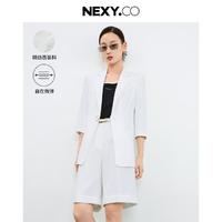 NEXY.CO 奈蔻 24年春夏七分袖薄款商务通勤百搭西服外套女