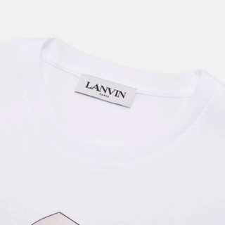 LANVIN 浪凡 女士圆领短袖T恤 RU-TS0010-J137-E24 白色 XXL