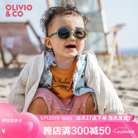 OLIVIO&CO 儿童墨镜宝宝男女童时尚太阳镜防紫外线UV偏光镜OO镜24年款0-3岁 仙人掌绿圆形  彩膜