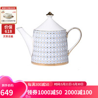 Lomonosov 俄皇 茶具STAR系列下午茶茶壶咖啡壶欧式骨瓷单壶陶瓷瓷器 蓝色STAR茶壶