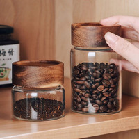 CRISTALGLASS 格娜斯 咖啡粉密封罐咖啡豆保存罐茶叶罐便携迷你玻璃瓶罐分装小罐子 300ML