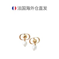 Dior 迪奥 欧洲直邮Dior迪奥女士镂空CD款白色珍珠气质优雅简约时尚耳环耳钉